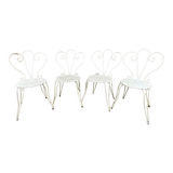 4 vintage wrought iron chairs