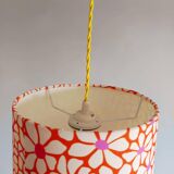 Custom-made vintage 1970s flower pendant light