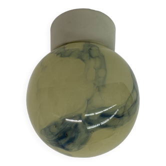 Thabur art deco marbled glass ceiling lamp , 1930s the Netherlands