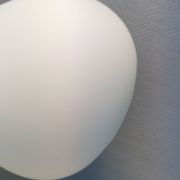 Large hanging lamp in white opal glass with brass top. Danish and estimated from the 1970s.