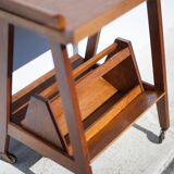 Wooden service on wheels