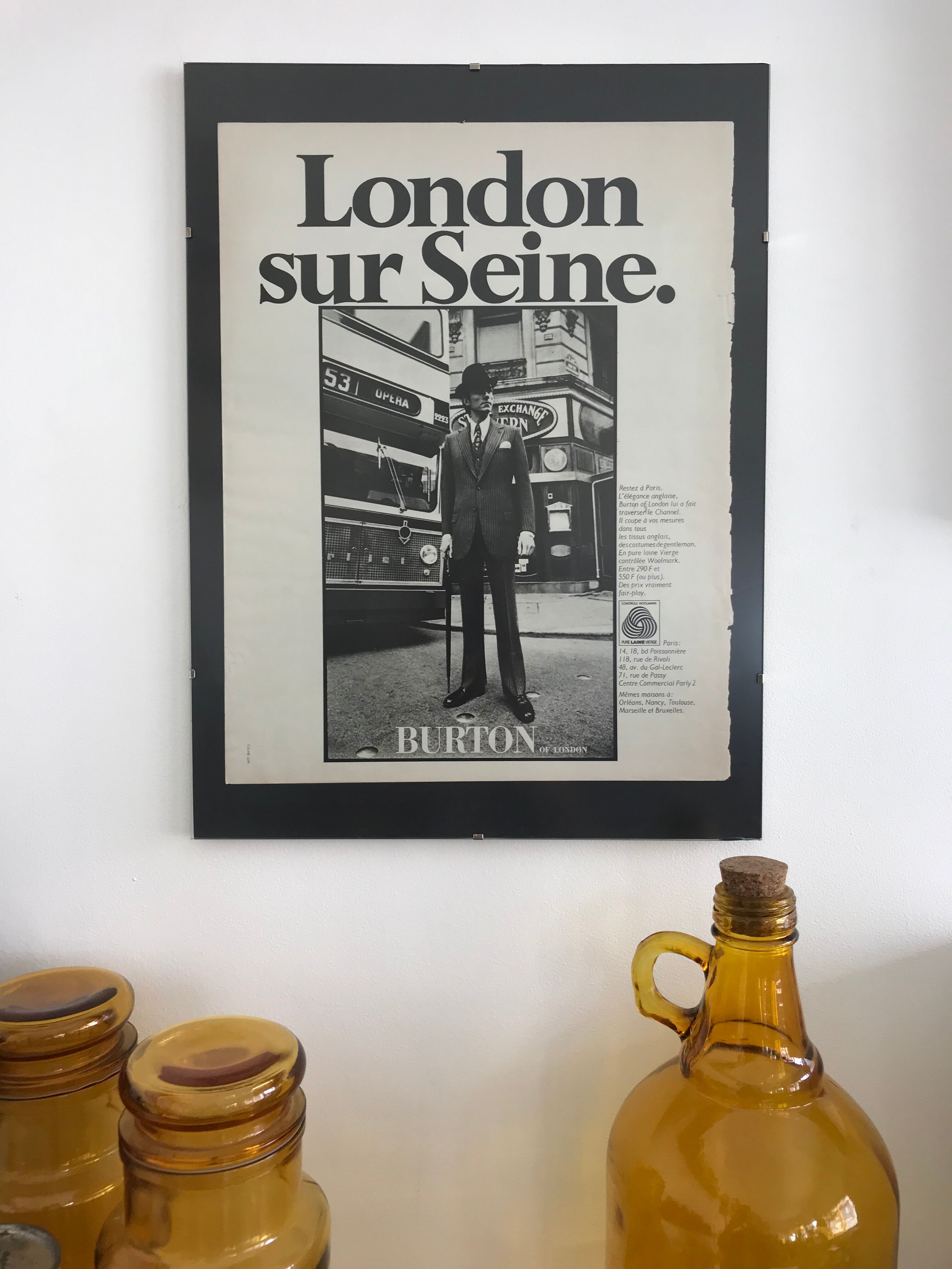 Advertising poster Burton years 50