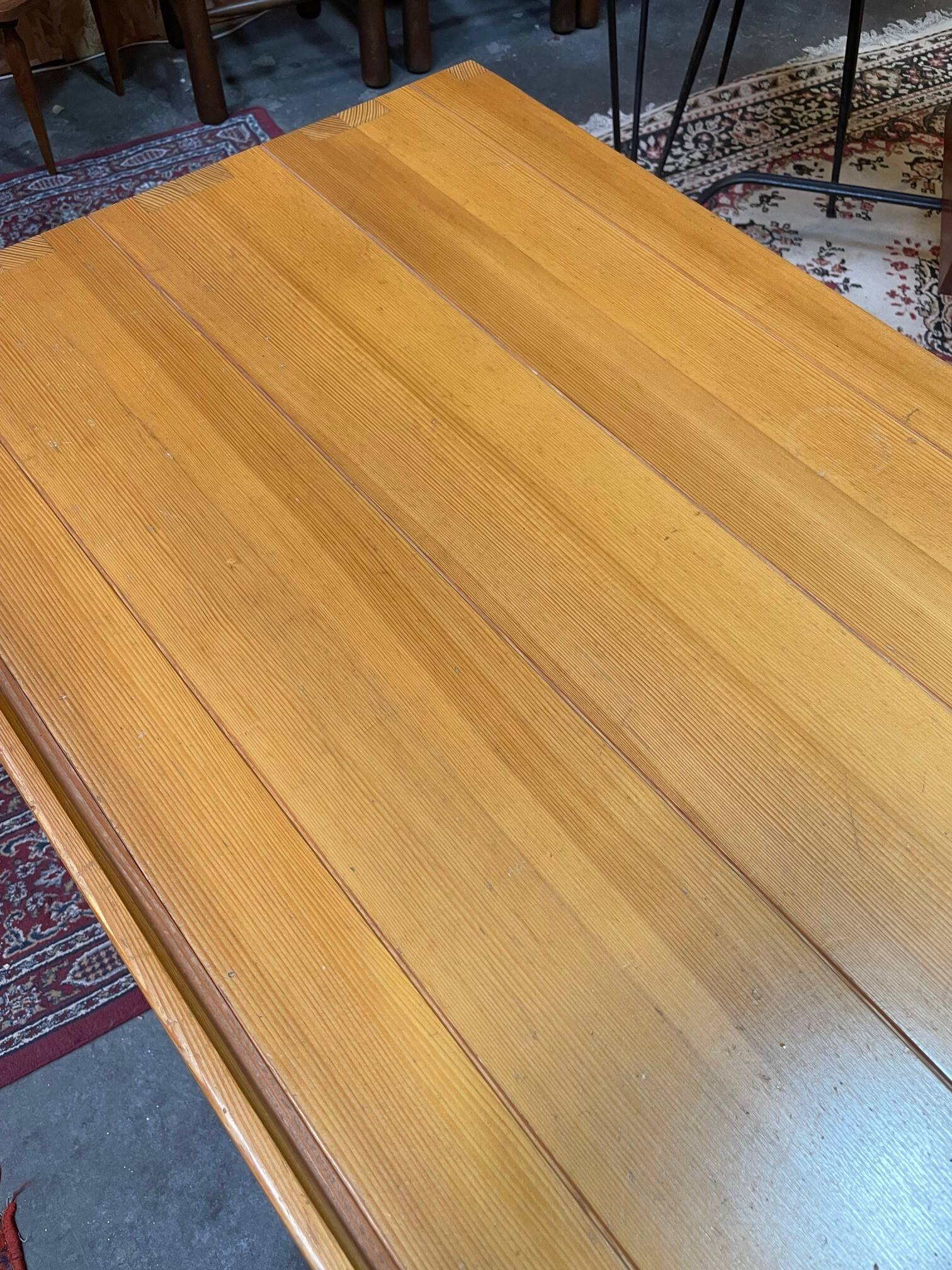 Vintage pine desk by Roland Haeusler for Maison Regain