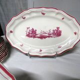 GIEN factory. Earthenware service called "landscapes". 29 pieces.