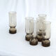 6 high glasses in smoked glass