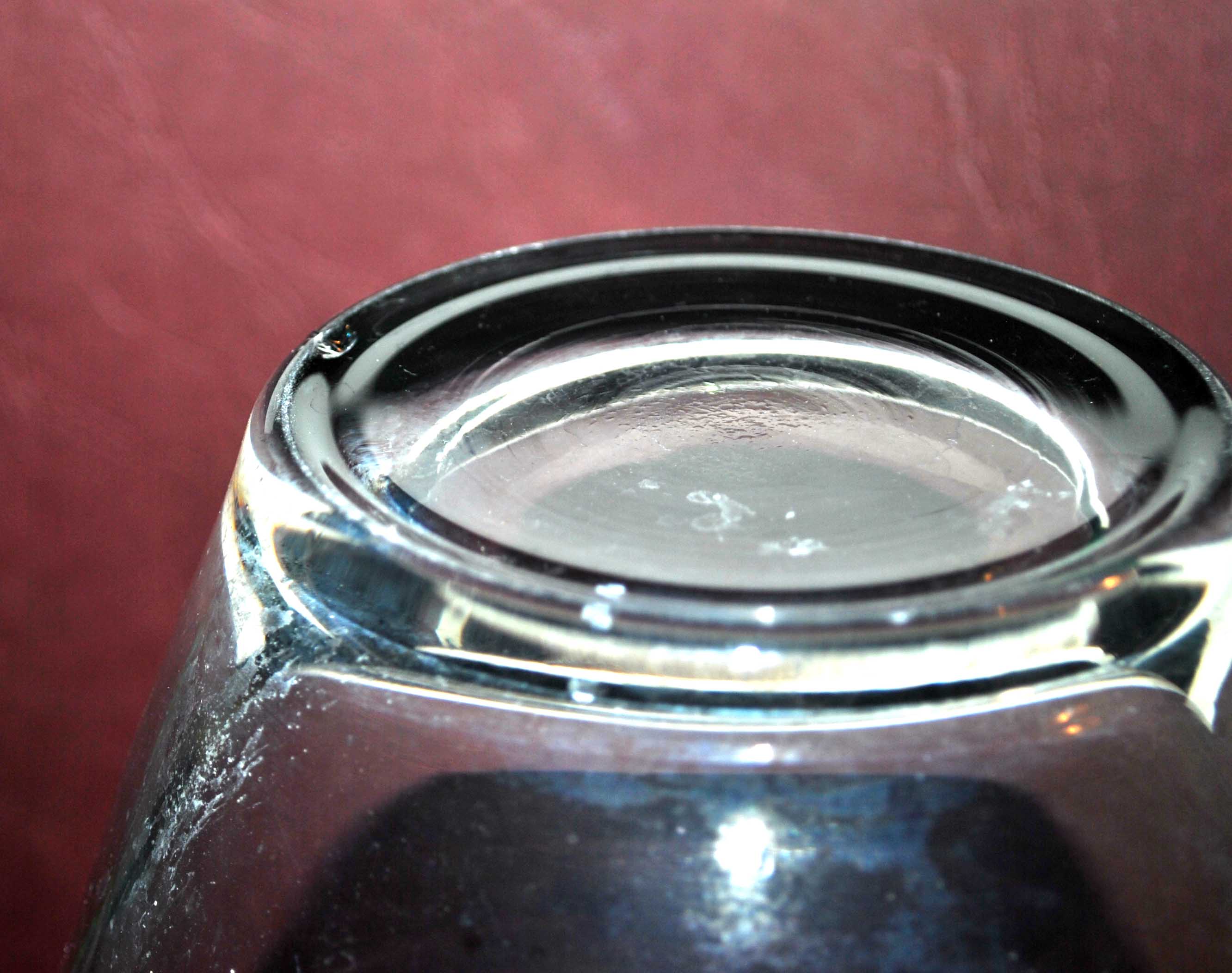 Vintage blown glass shell vase 30cm