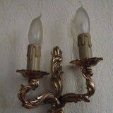 Brass wall lights.