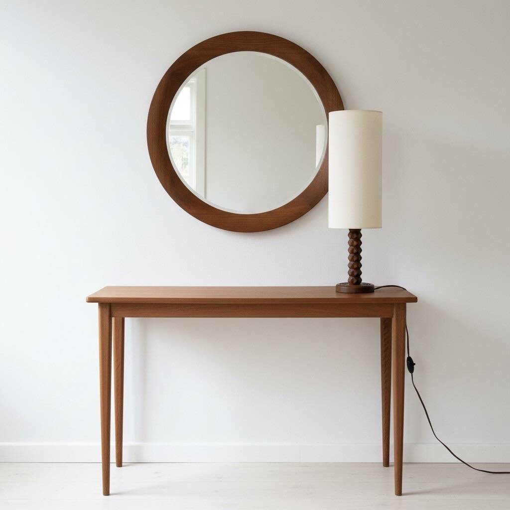 Art Deco wooden table lamp by Charles Dudouyt, France, circa 1930s.