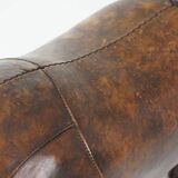 XL Rhinoceros Leather Footstool by Dimitri Omersa