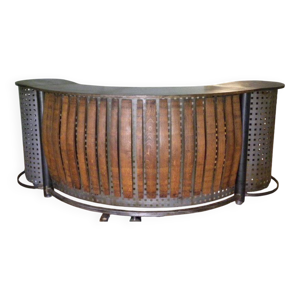 Grand bar comptoir en - acier bois