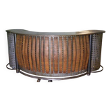 Large steel and wood counter bar