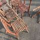Set of 8 guinguette chairs 1920
