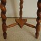 vintage wooden turned stool brutalist decor