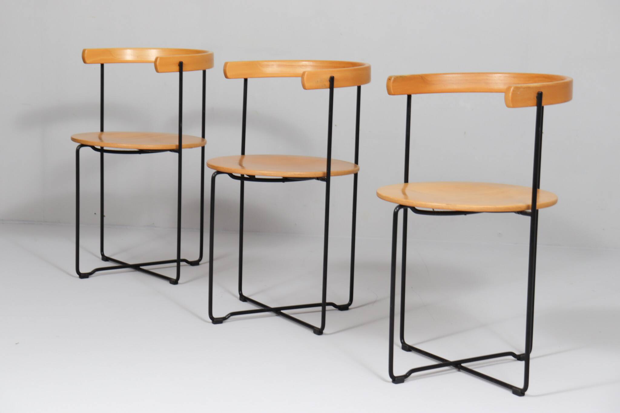 Ensemble de 4 chaises de salle à manger par Kusch+Co, design : Valdimar Harðarson, modèle : 'Soley', années 1980, Allemagne
