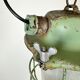 Green Industrial Soviet Bunker Pendant Light with Iron Grid, 1960s