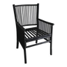 Blackened rattan armchair - mid. 20th century