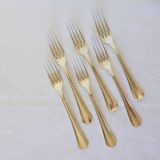 6 Christofle art deco style silver plated forks