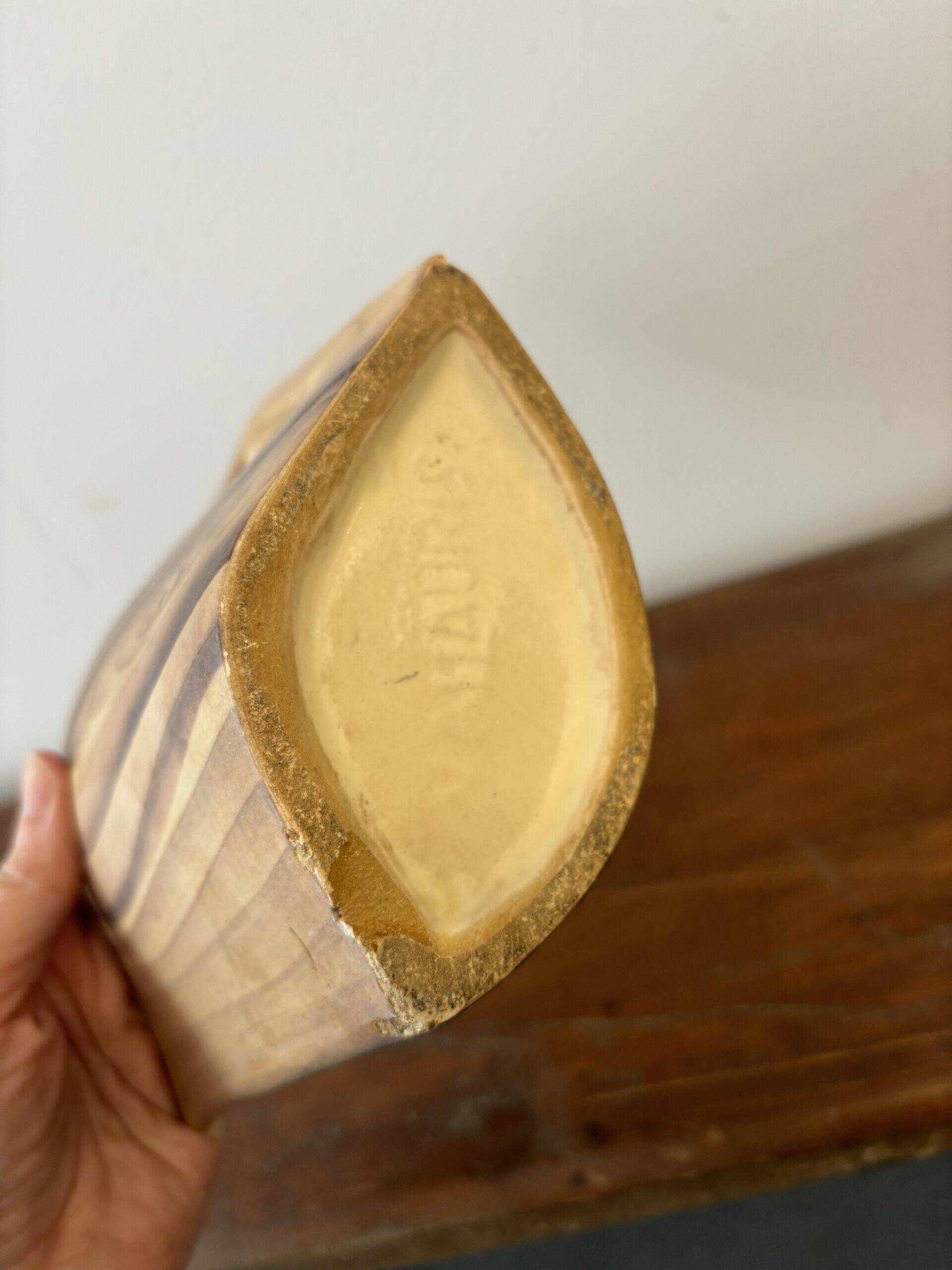 Pichet en céramique imitation bois
