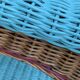 Vintage woven rattan and wicker console