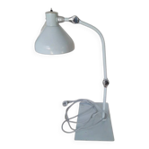 Jumo GS4 industrial lamp from the 50s/60s in grey, functional.