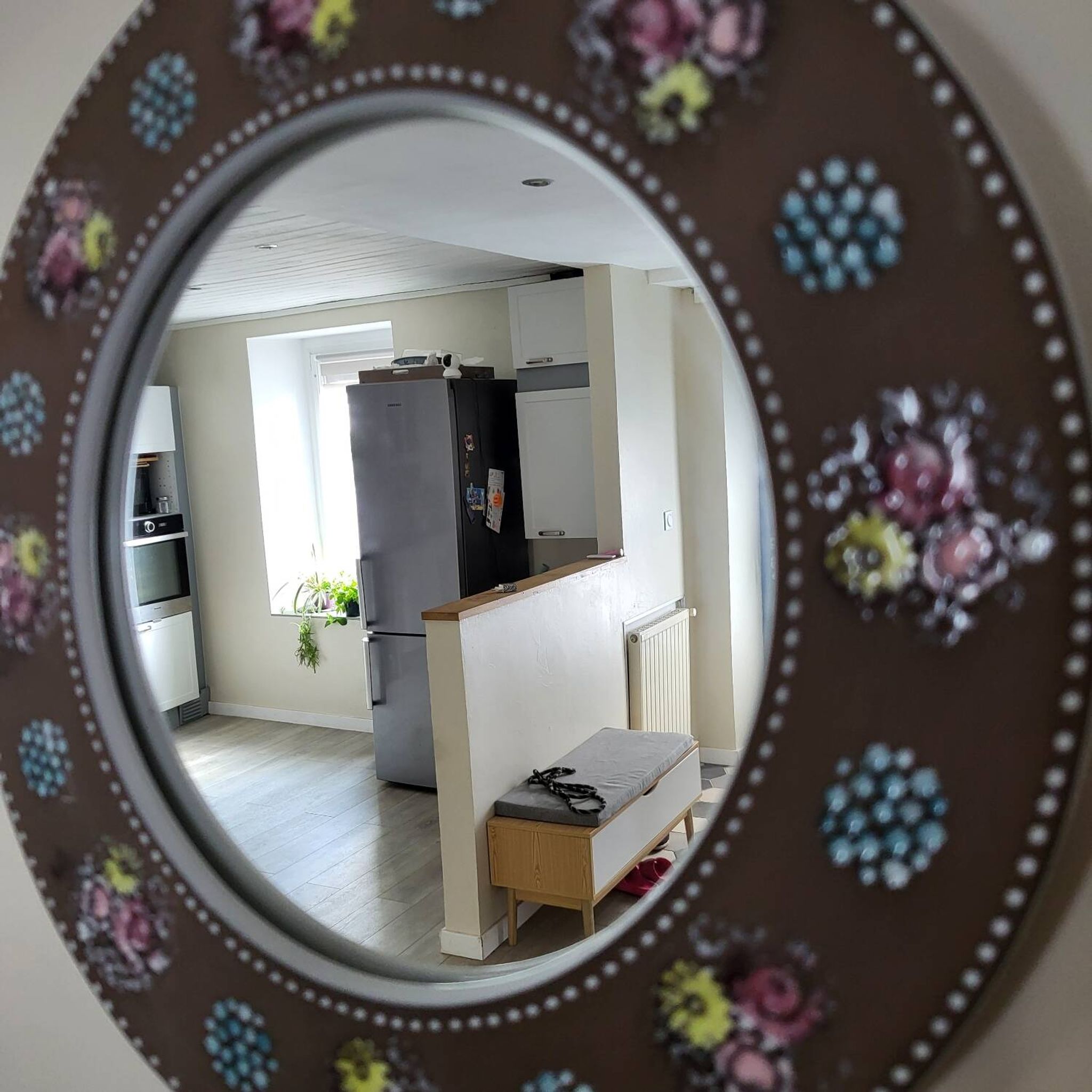 Ceramic Mirror Mari Simmulson Floral Decor/ Scandinavian Design