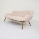 Canapé scandinave en laine bouclée, Danemark années 1960
