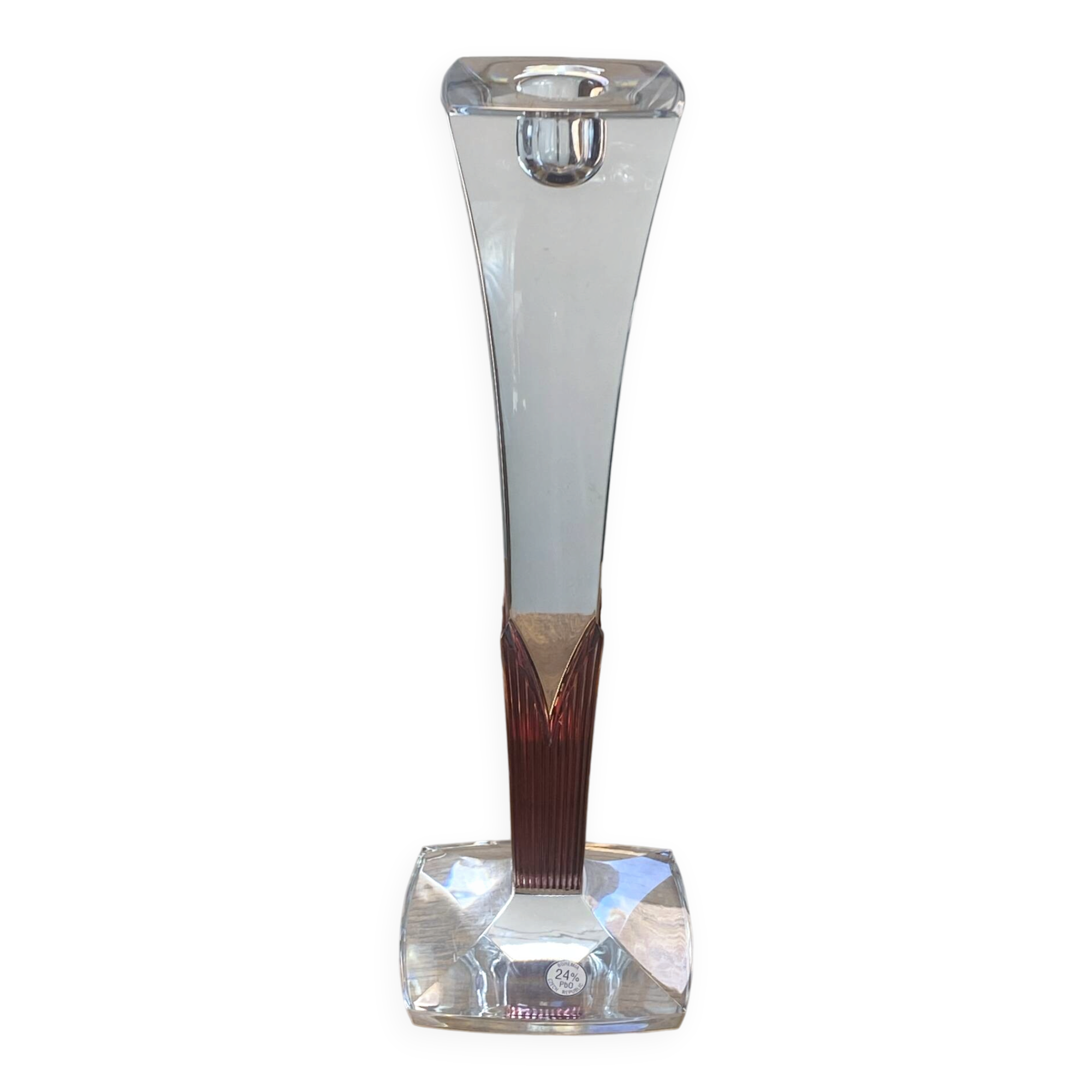 Bohemian crystal candlestick
