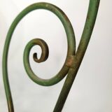 Vintage wrought iron magazine rack – handcrafted scrolls –