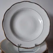 6 deep plates in porcelain from France SEr in very good condition.