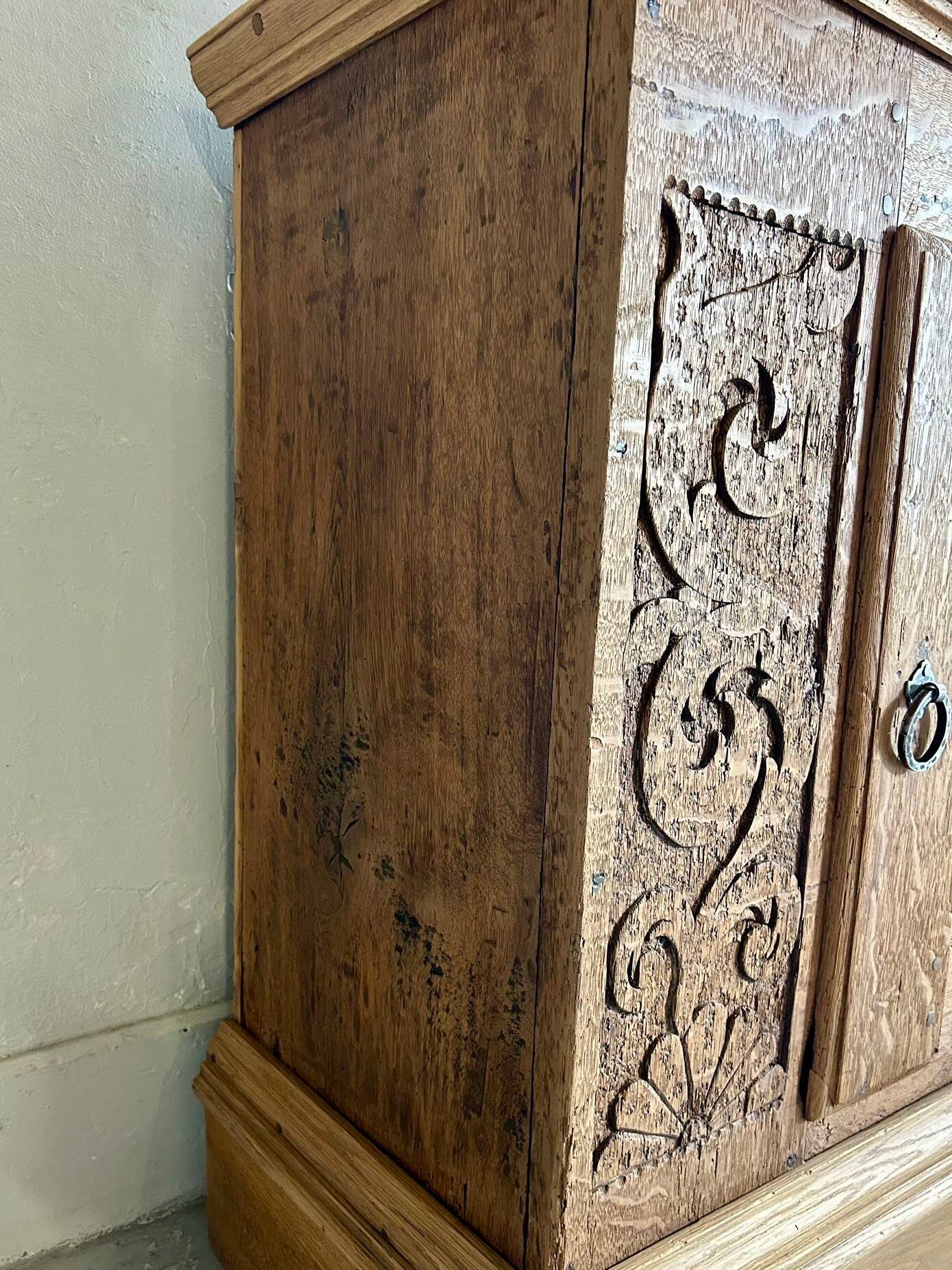 Antique carved oak sideboard