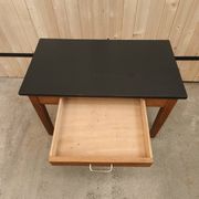 Vintage farmhouse coffee table - renovate the top painted in matte black.