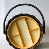 Working sewing box made of woven rattan