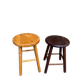 2 vintage solid wood stools — Trayeur / brutalist style