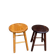 2 vintage solid wood stools — Trayeur / brutalist style