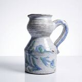 Glazed stoneware pitcher Vallauris 1970s Boris Kasianoff, Albert Thiry, Le Mûrier