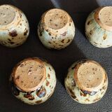 Set of 20th-century stoneware liqueur glasses