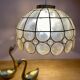 Vintage XXML lampshade pendant lamp in mother-of-pearl and brass