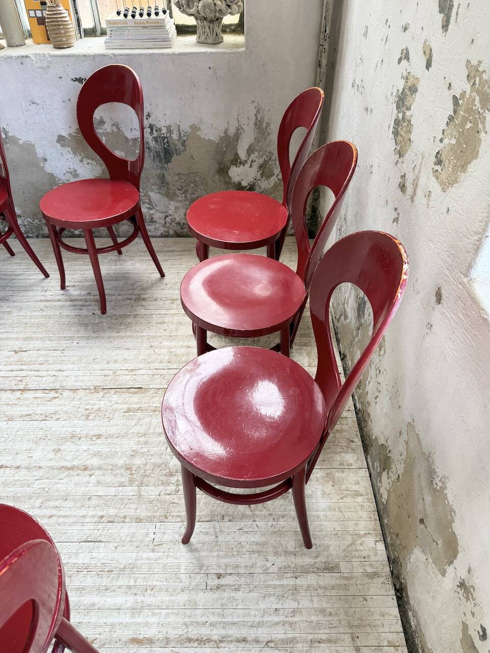Set of 6 Baumann bistro chairs, Mouette model