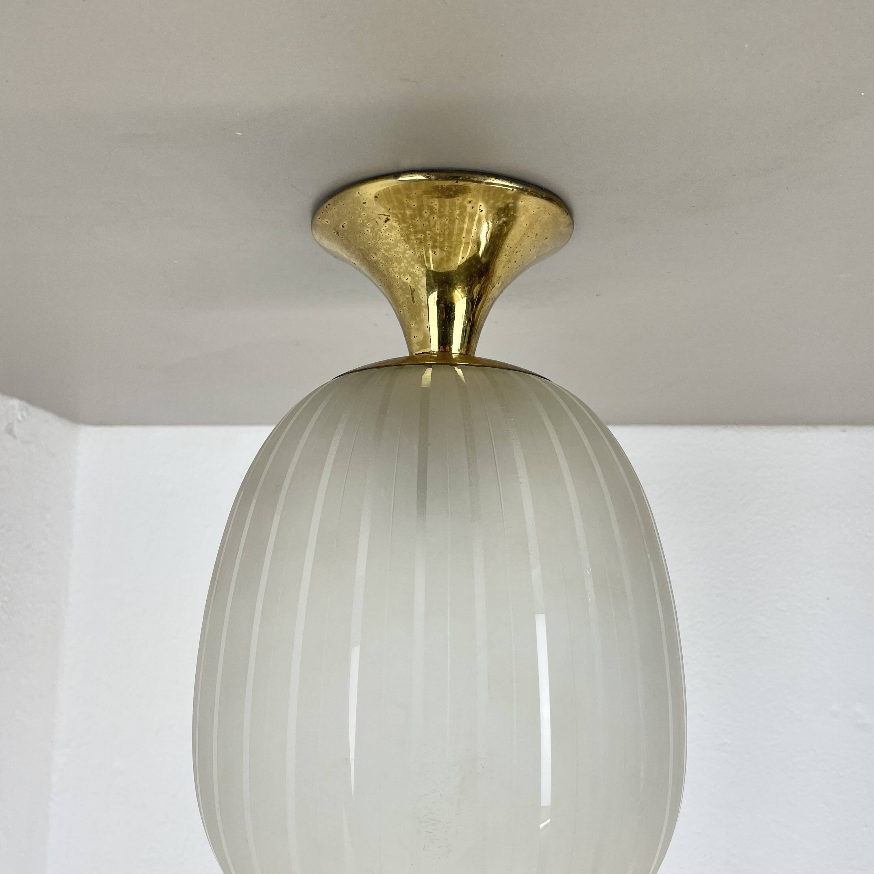 Rare "POMONA" Ceiling Light by Wilhelm Wagenfeld, Peill + Putzler, Germany
