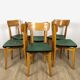 Lot of 6 chairs bistro green wood 50s