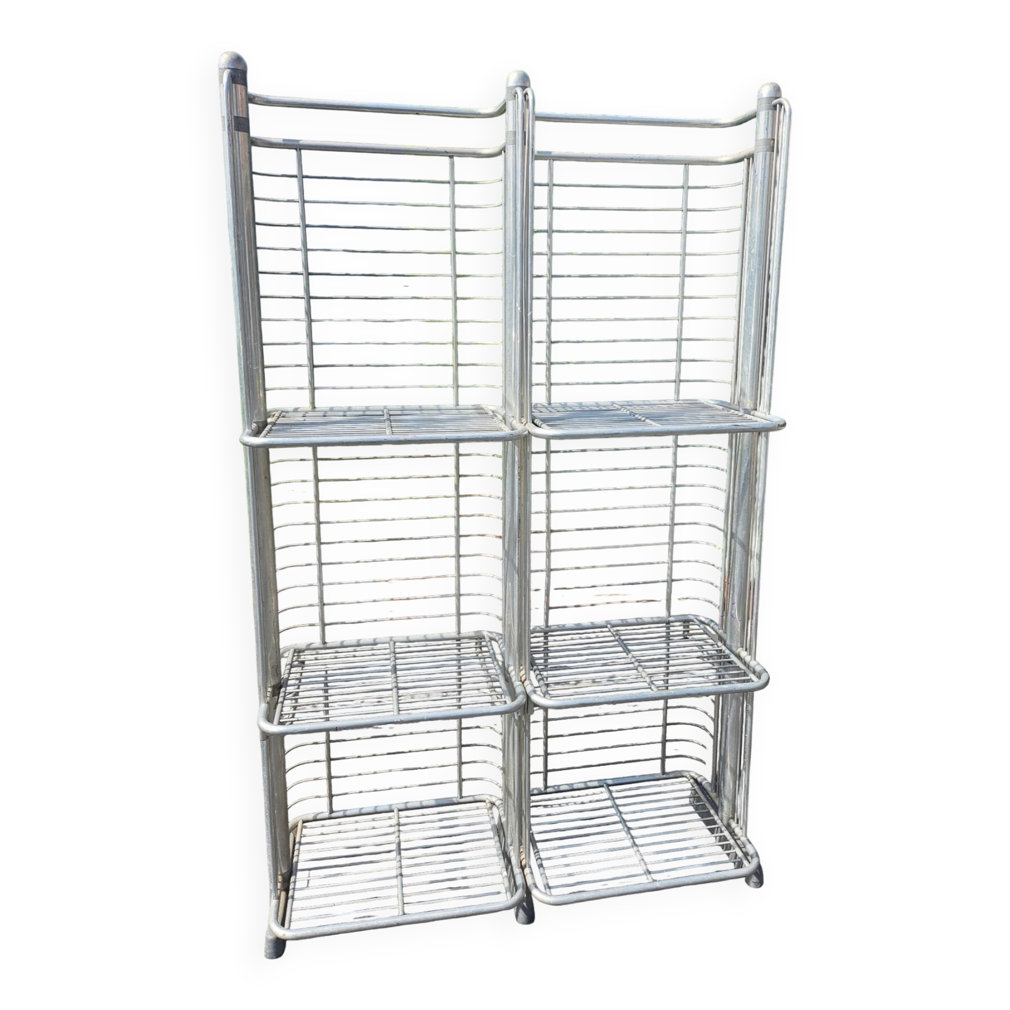 Art Deco shelf, aluminium