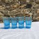 Blue tinted glass cups