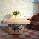 Art Deco coffee table in solid oak