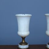 Lampes de table torchères en albâtre, années 1950, lot de 2