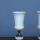 Lampes de table torchères en albâtre, années 1950, lot de 2