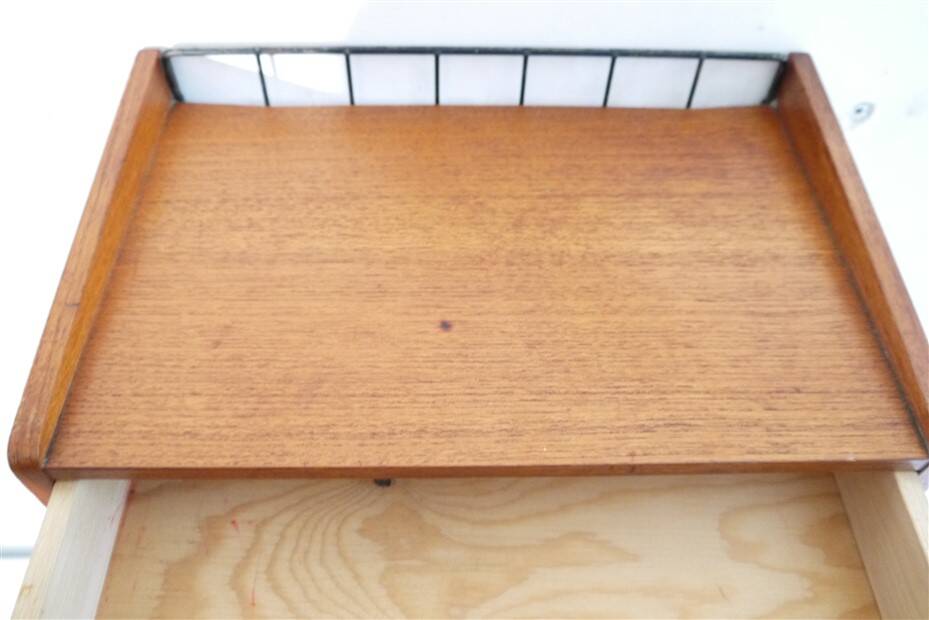 Vintage Scandinavian wall bedside table 1960