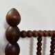 Brutalised Low Chair in Turned Wood in the Style of Charles Dubouyt