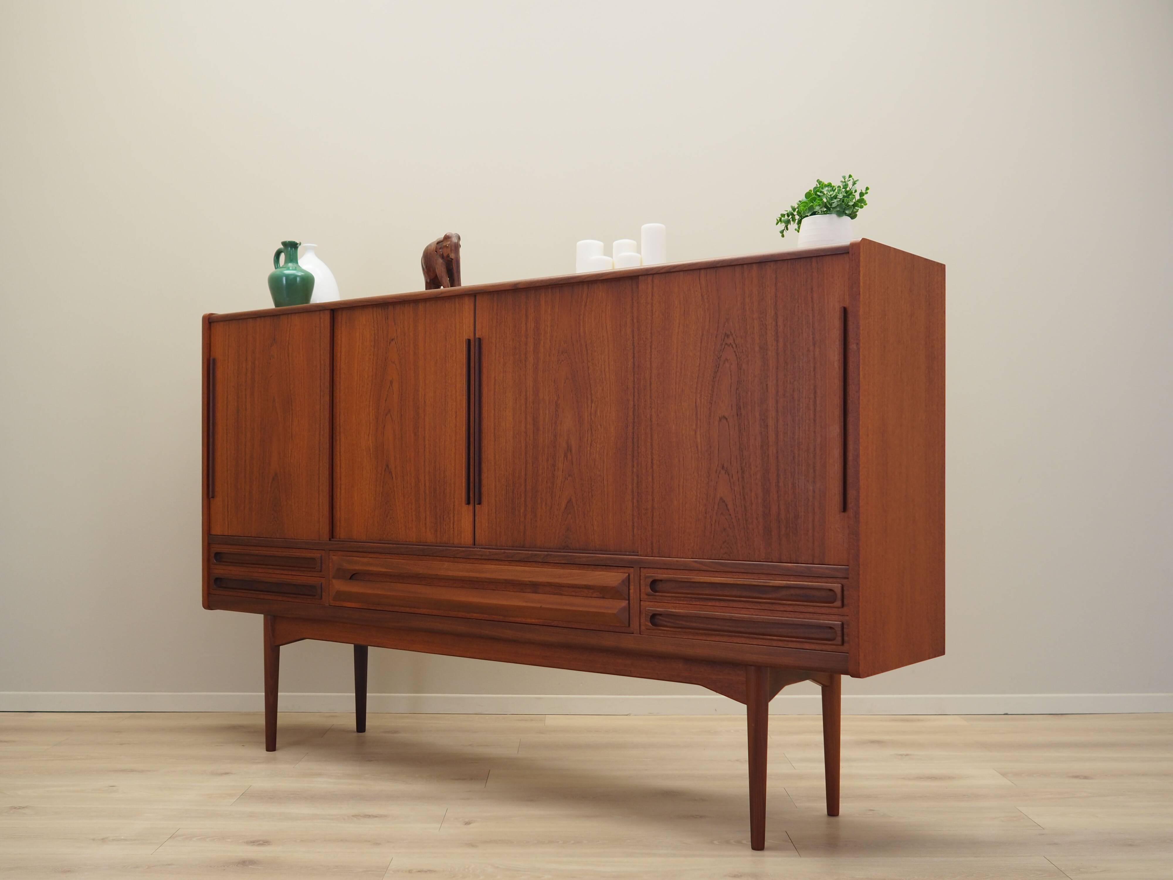 Teak highboard, Danish design, 1960s, production: Denmark