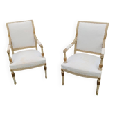 Pair of antique armchairs in Louis XVI style.