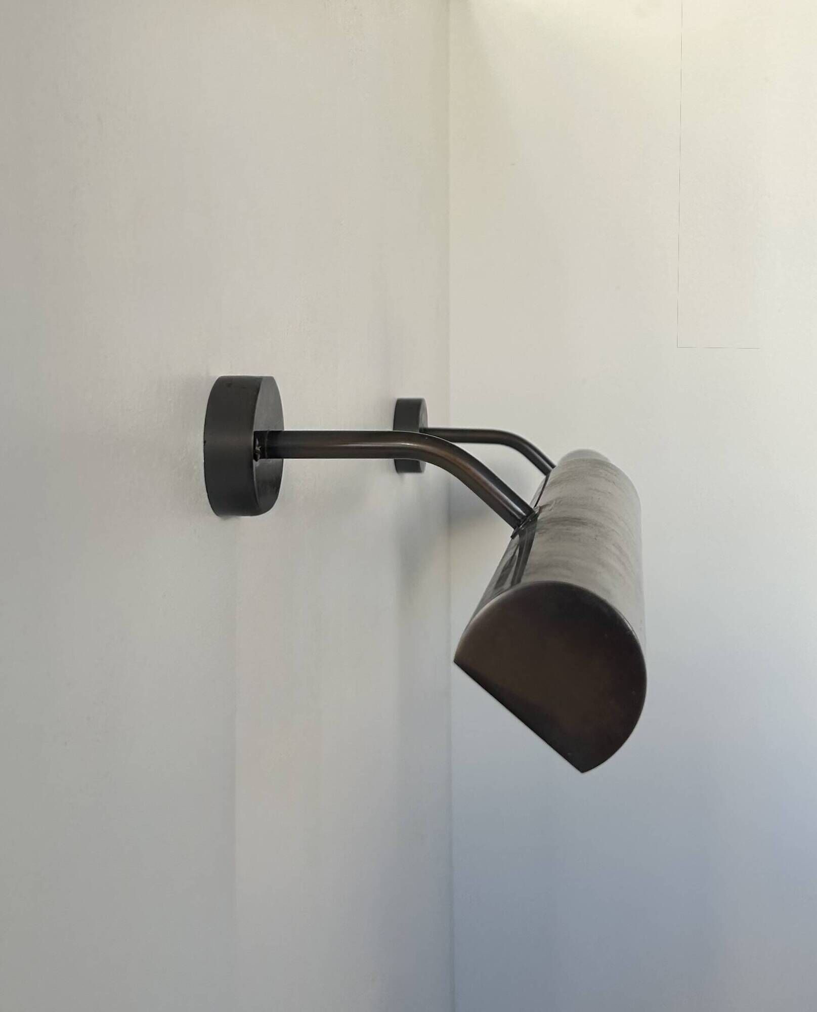 Pair of vintage wall lights, burnished brass, France 1970